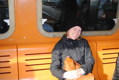 Johanna på Staten Island-färjan.